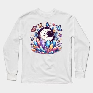 Moon, crystals, and butterflies Long Sleeve T-Shirt